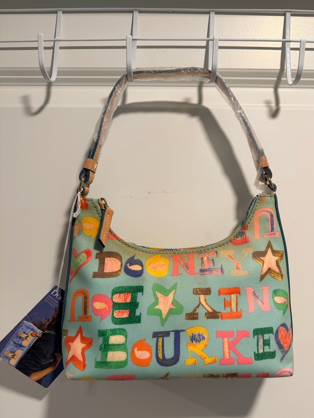 Vintage Dooney & Bourke Y2K Doodle Crayon Mini Bag NWT Deadstock
